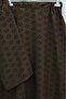Single Button Embossed Embroidered Tie-Up Voile Crepe Suit - Brown - 3