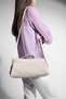 Women's Wicker Look Clutch & Portfolio Hand and Shoulder Bag with Internal Pocket Amarte Ecru - 5