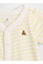 Gap Baby Boy Striped Short Jumpsuit with Bear Print on the Back 0-2 Years Yellow - 2