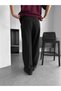 Men's Relaxed Fit Pleated Fabric Trousers Old Money Style High Waist Draped Pants - 3