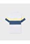 Boys' Striped Shirt Collar Short Sleeve T-Shirt 8-18 Years White - 4