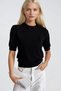 Women's Crew Neck Short Sleeve Stretchy Knitwear Blouse