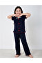 Cotton Summer Half Sleeve Stylish Bow Design Children's Pajama Set - 6