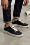 Men's Black Leather Sneaker - White Sole, Casual Daily Shoes Rs-700