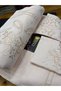 İnci Secret Premium 100% Cotton Satin 6 Piece Embroidered Dowry Bedding Set - Special Design Floral Bouquet Embroidered - Powder Pink 🌸 ✨ - 6