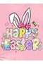 Happy Easter Printed Crew Neck 100% Cotton Short Sleeve Kids and Teenagers T-Shirt - 2