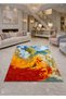 Sdt Multi-Colored Cloud Patterned Modern Woven Base Decorative Carpet Sdt943