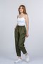 Women's Summer Khaki Orielle Elastic Waist Ankle Length Trousers Stylish Daily Comfortable 30388 - 3