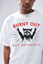 Unisex Oversize Burnt Out but Optimistic Printed Premium T-Shirt - 5
