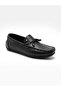 Black Leather Laced Classic Men's Loafer Shoes