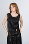 Women's Summer Black Roselle Pleated Shoulder Detailed Blouse and Skirt Set Stylish Daily Comfortable 1320 - 3