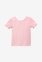 Powder-Colored Short Sleeve T-Shirt with Bow Detail on the Back for Girls - Susan - 2