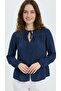 Una Fiaba, Brown Oversize Elastic Sleeve Muslin Women's Shirt - 5