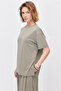 Women's Soft Textured T-Shirt with Side Slits - 2