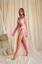Rubina Pink Knitwear Crop Skirt Set - 3