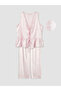 Lcw Dream Pink Patterned Women's Satin Pajama Set - 5