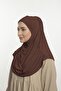 Practical Hijab Sandy Shawl - Ready-To-Wear Turban Hijab Scarf Prayer Cover - Brown - 2