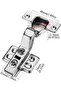Type-C Standard Cabinet Hinge – European Style Soft-Close Hinges, Four-Hole Mounting, Nickel Plated, 1 Pair (Inset) - 2