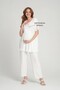 New Season Ecru Maternity Summer Design 100% Cotton Double-Breasted Short Sleeve Dressing Gown Pajama Set - 3