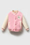 100% Welsoft Plush Girls' Pink College Coat 1-5 Years