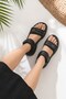 Dayna Imported Special Series Thick Sole Women's Sandals Black - 3