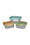 3-Piece Rectangular Food Container Set 1 Liter - 2