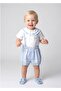 White Summer Baby Boy Shirt with Striped Collar
