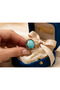 Bronze Vintage Women's Ring Authentic Jewelry Margazite Inlaid Tukuaz Oval Stone Adjustable - 5