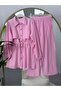 Buttoned Trousers Suit with Detailed Pieces Pink - 2