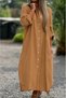 Women's Long Loose Shirt Dress - 2