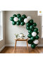 Dark Green White Balloon Set 20 Pieces Birthday Party Decoration Stylish Design - 2