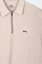 Khan Men's Polo Neck Beige T-Shirt - 2