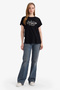 G2876Axbk81 Black Crew Neck Floral Short Sleeve T-Shirt - 2