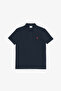 Men's Slim Fit Polo Collar Dark Navy Blue Basic T-Shirt 50322347-Vr100 - 6