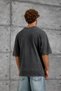 Men's T-Shirt Ripped Detail Washable Smoked Oversize Ripped Crew Neck Cotton - 3