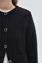 Navy Blue Button Detailed Knitwear Cardigan - 4