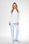 Women's Plus Size Floral Patterned Long Sleeve Dressing Gown Pajama Set: 3 Pieces (Bottom, Top, Long Dressing Gown) 3-Piece Set 100% Cotton - 3