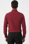 Burgundy Men's Comfortable Fit Summer Line Textured Wrinkle Effect Non-Ironing Shirt 2602606 - 6