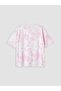Crew Neck Tie-Dye Patterned Girls' T-Shirt (S6) - 2