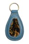Handmade Blue Color Keychain from Antique Silk Carpet - 2