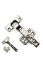 Piston Hinge with Brake Kitchen Wardrobe Cabinet Furniture Door Cover Metal Flat Chrome Stone Hinge - 7
