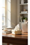 Bubble Square Napkin Holder - Modern Decorative Napkin Dispenser Minimal Tabletop Organizer 19X9Cm (White) - 2