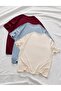 Beige, Burgundy, and Blue 3-Pack Oversized Unisex T-Shirts - 2
