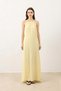 Yellow Backless Strappy Women's Dress