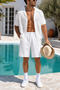 Premium 100% Cotton Lace-Up Men's Shorts – Relax Fit Summer Old Money Shorts - 2