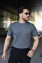 Men's ribbed crew neck short sleeve t-shirt