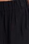 Women's Relax Fit Comfortable Cut Viscose Fabric Wide Leg Black Trousers - 5