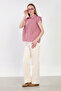 Women's Gingham Sleeveless Shirt - Red - 3