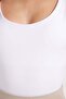 Women's Standard Fit Regular Cut Sleeveless Halter Neck White Crop Tank Top - 9