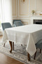 Thick Textured Water Repellent Tablecloth Stylish Jacquard Living Room Dining Table Cover